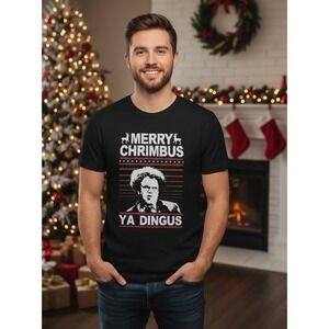 Bella Canvas Graphic T-Shirt Men's L Dr. Steve Merry Chrimbus Ya Dingus Black